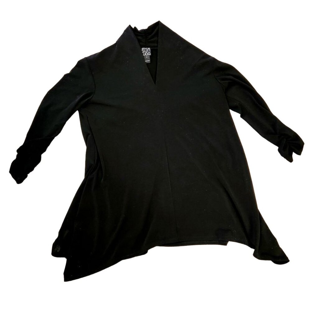 Clara Sun Woo M black Tunic Top